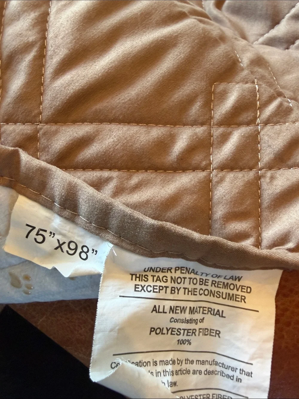 Quilted Sofa Protector Slipcovers in Light Taupe